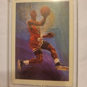1990 Michael Jordan NBA Hoops #358 Check List By Ken Goldammer